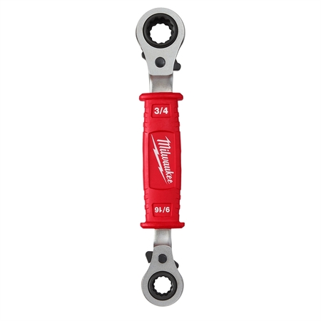MILWAUKEE TOOL Lineman?s 4-in-1 Insulated Ratcheting Box Wrench 48-22-9212